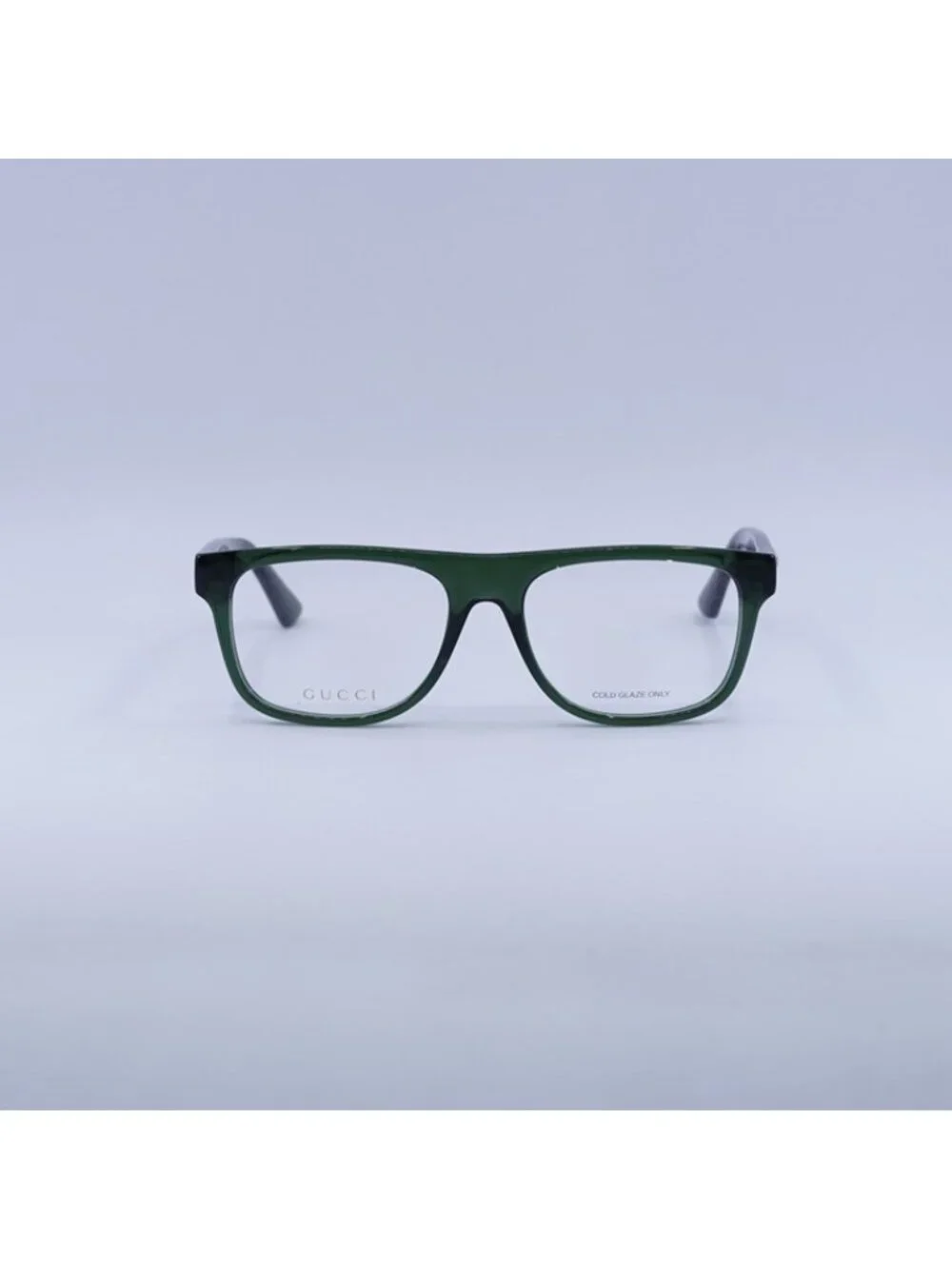 Gucci GG1117O 005 Square Eyeglasses - Transparent Green 56mm